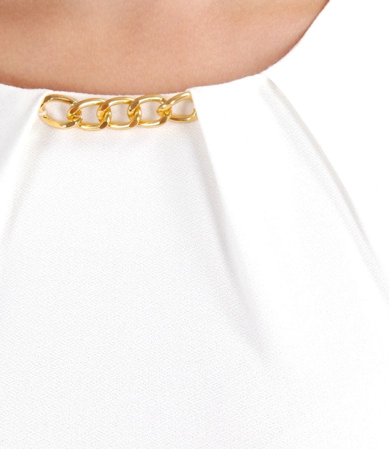 Rochie din jerse uni cu pliuri