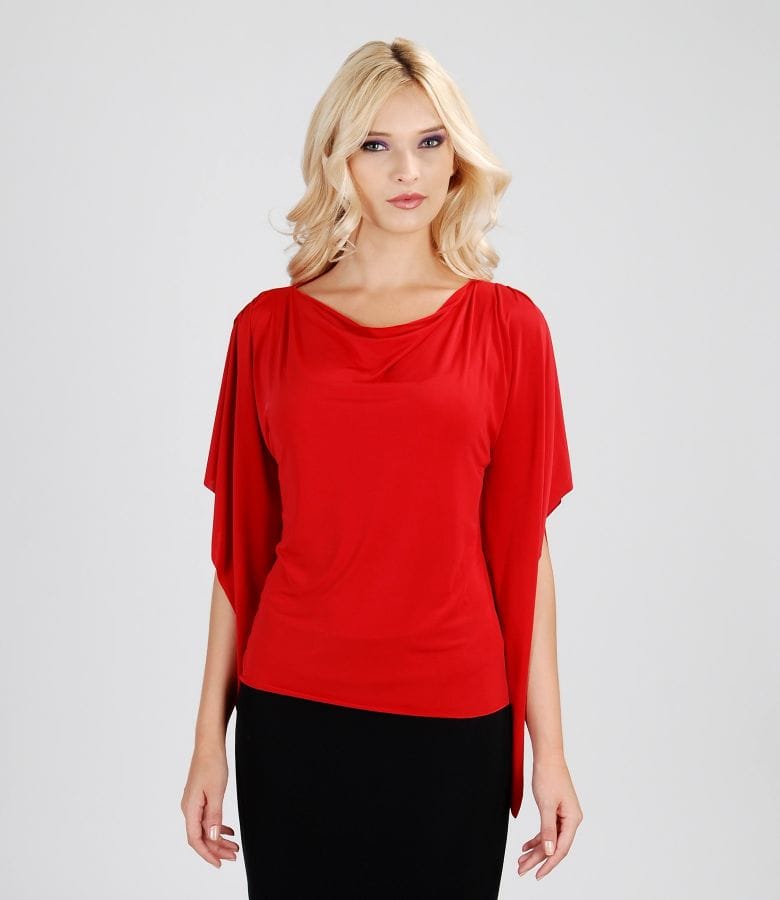 Tricou fluture din jerse elastic uni