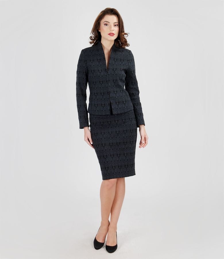 Tinuta eleganta din brocart elastic de bumbac