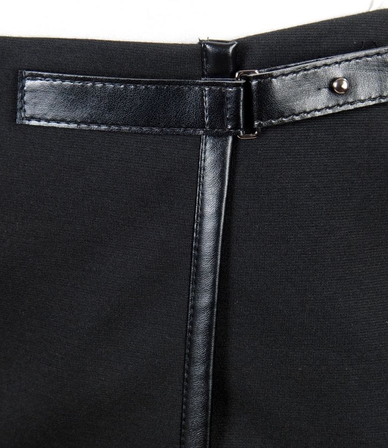 Fusta din jerse elastic gros cu catarama