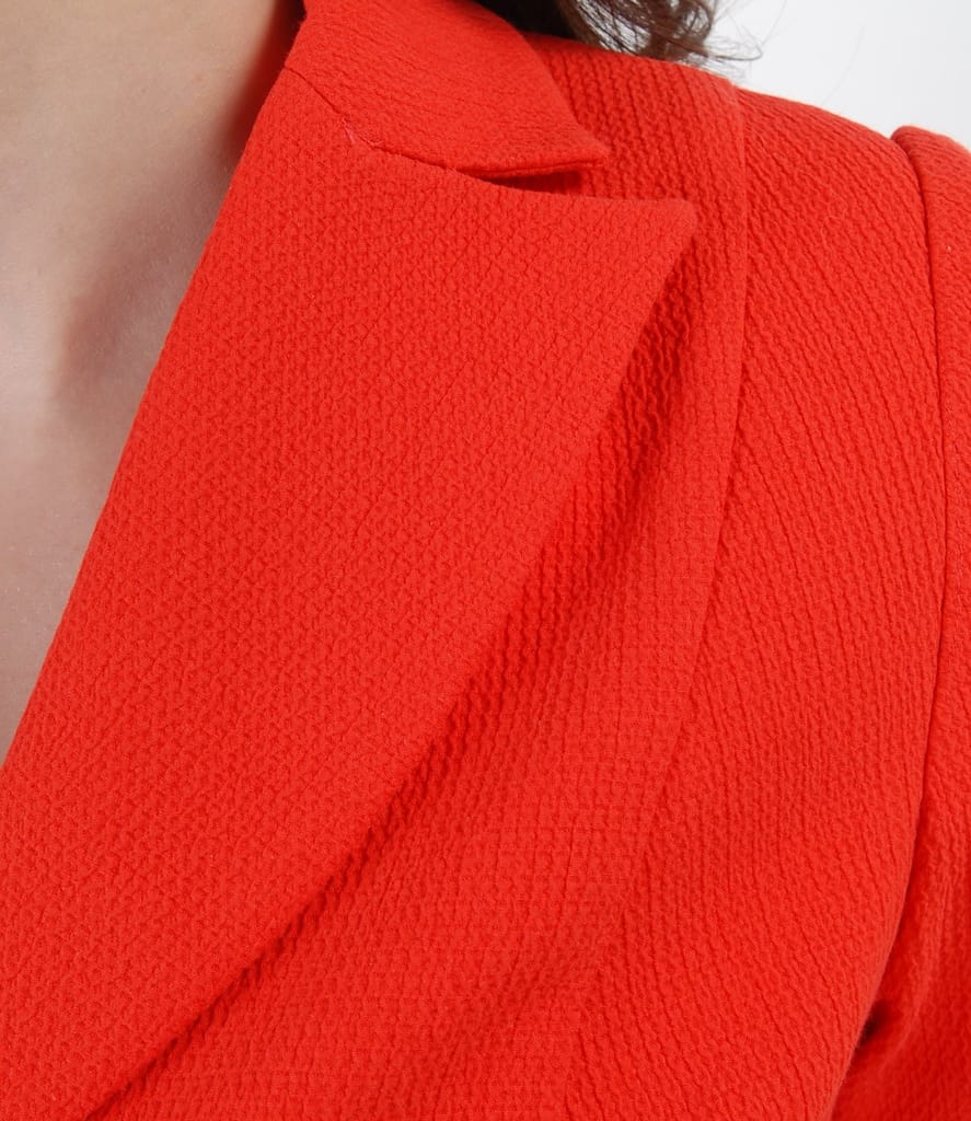 Sacou office din bumbac elastic cu cordon