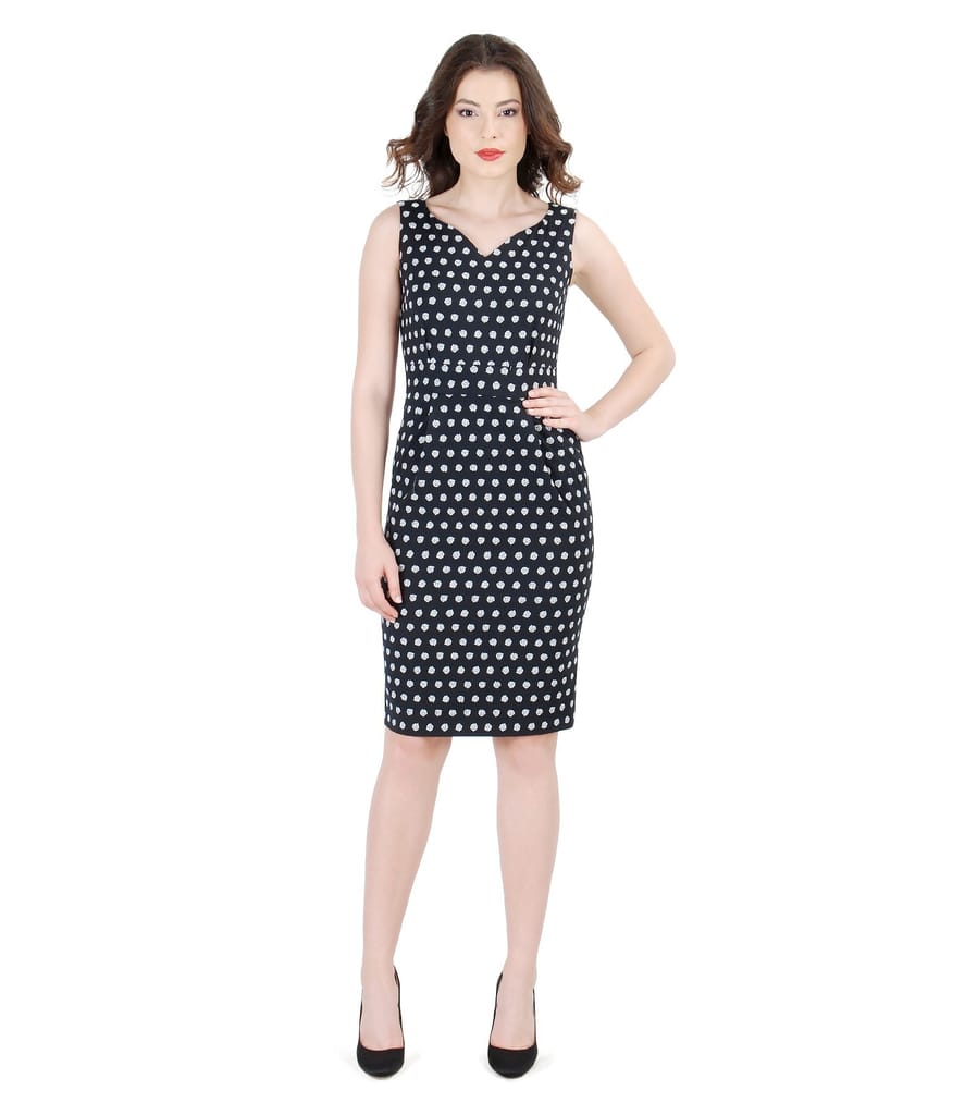Rochie cu bumbac elastic brocat