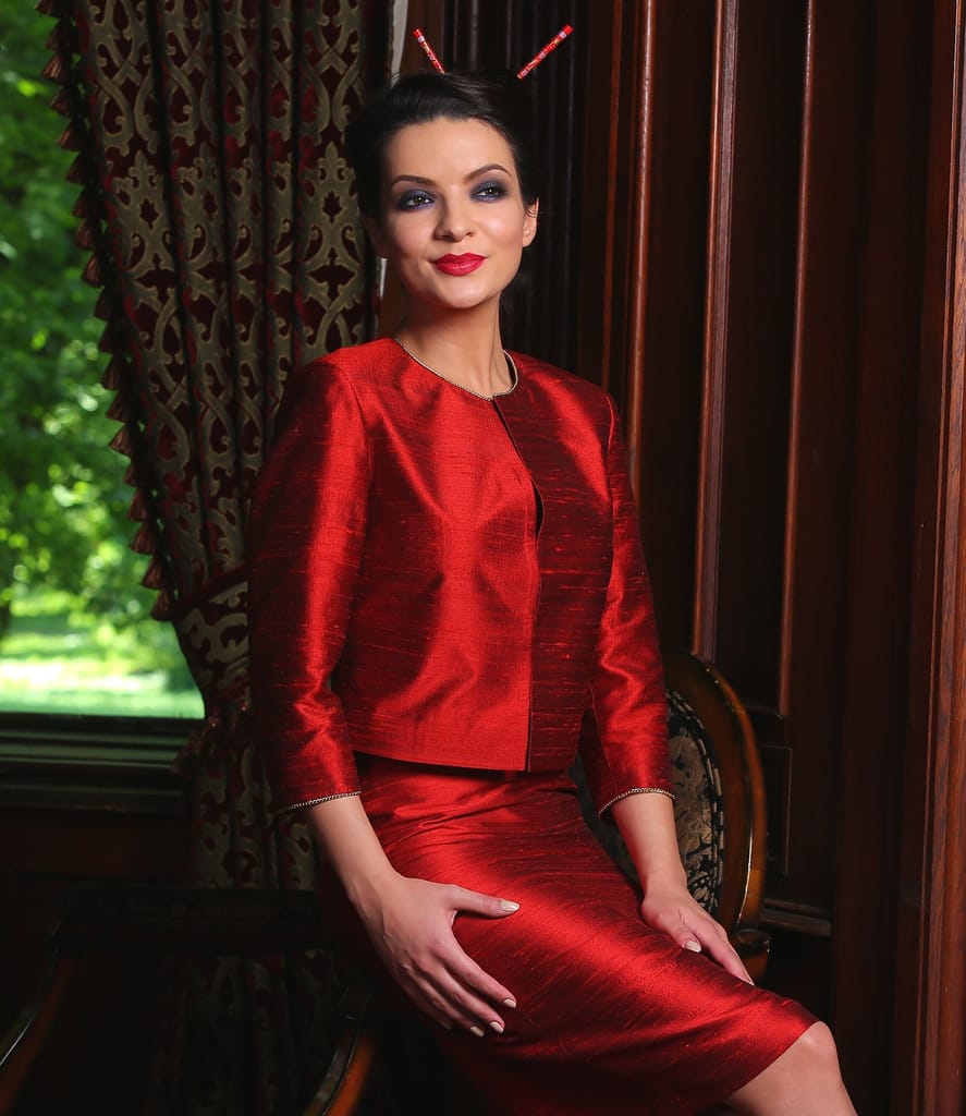 Sacou elegant din tafta de matase