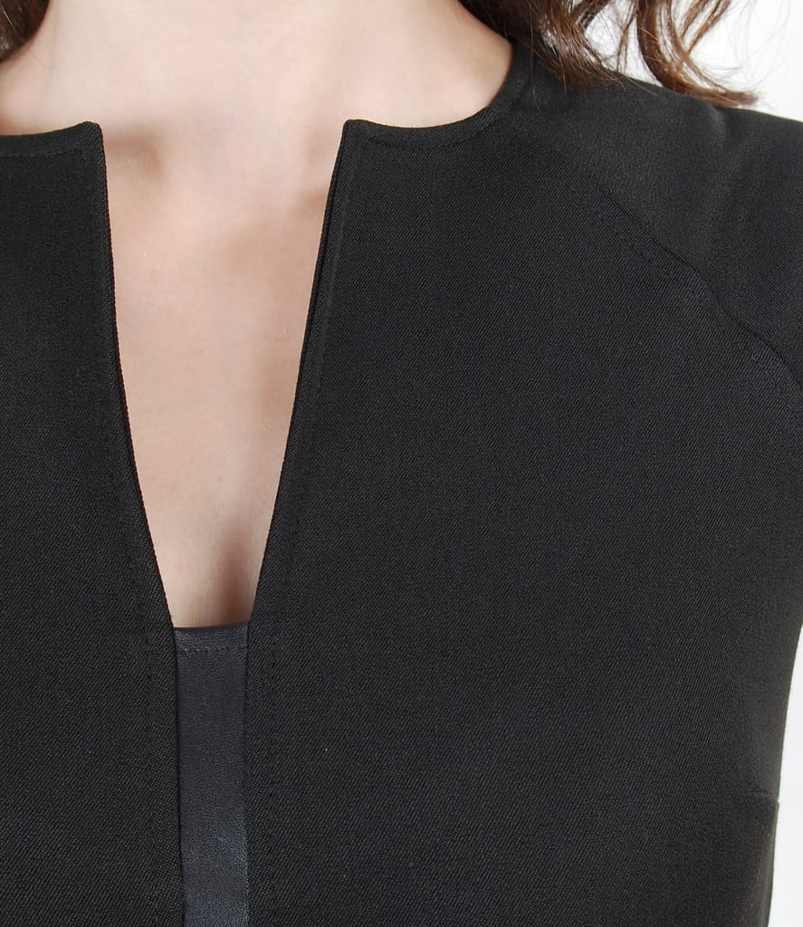 Rochie din stofa elastica cu insertie