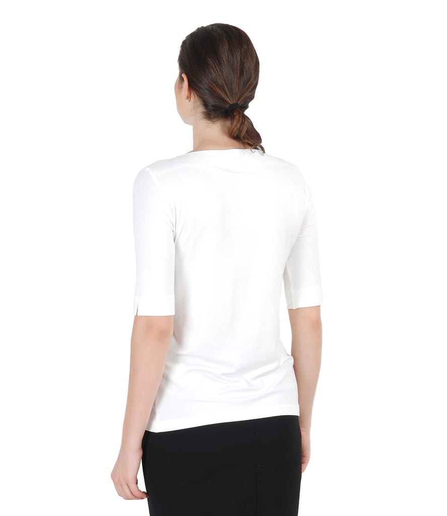 Tricou din jerse elastic uni