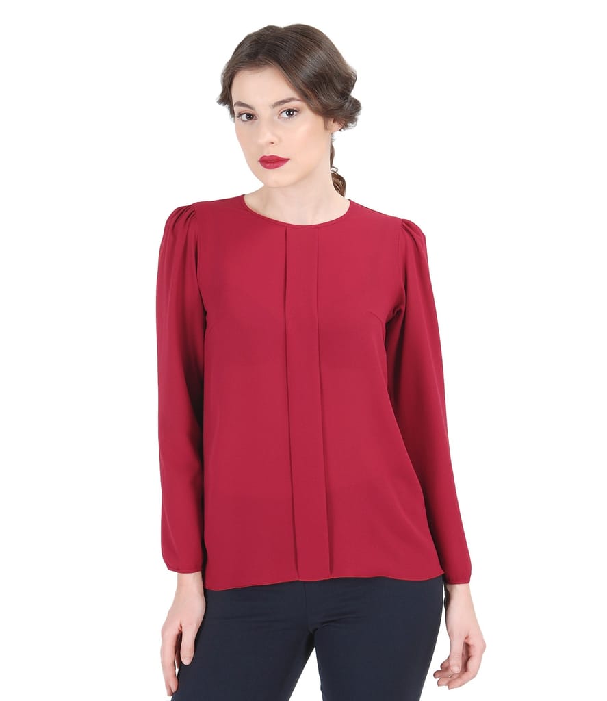 Bluza din voal cu fenta