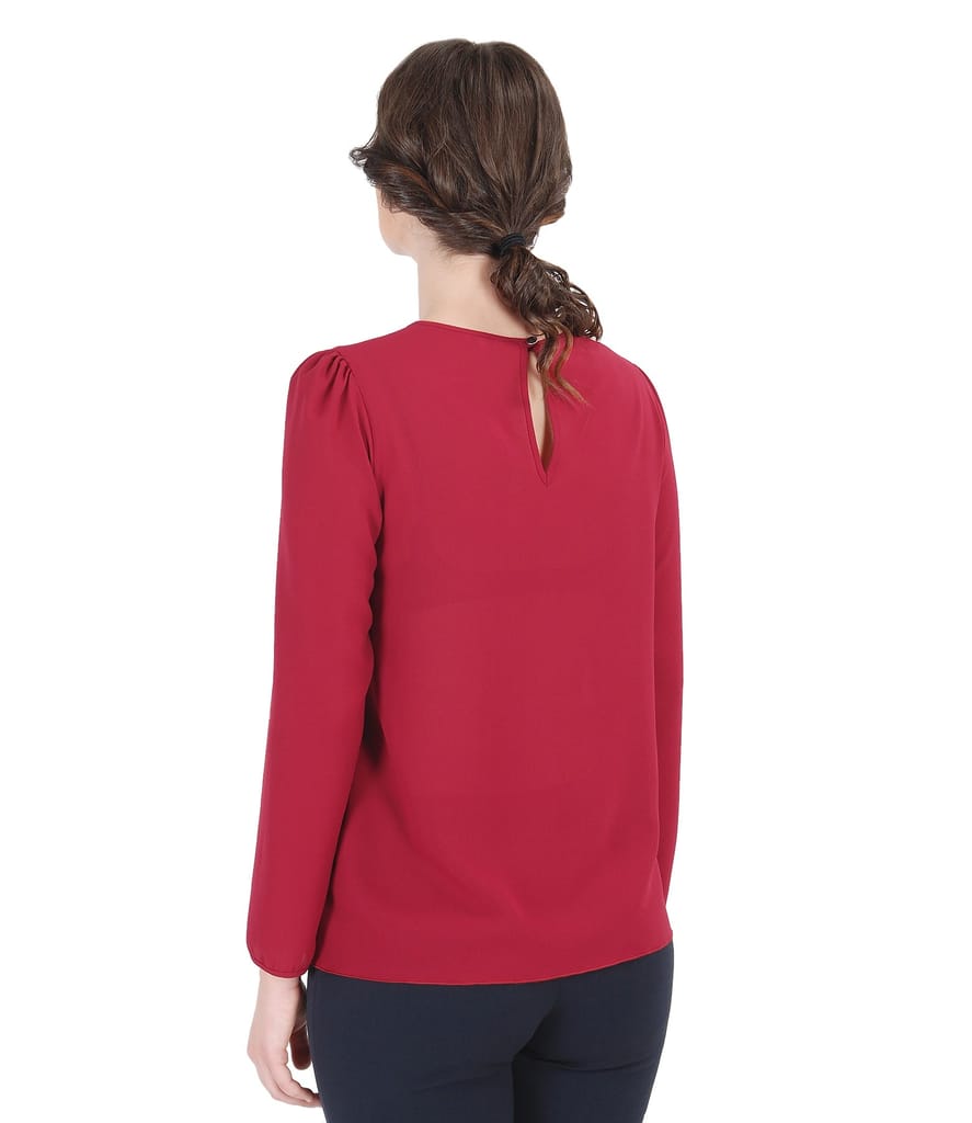 Bluza din voal cu fenta