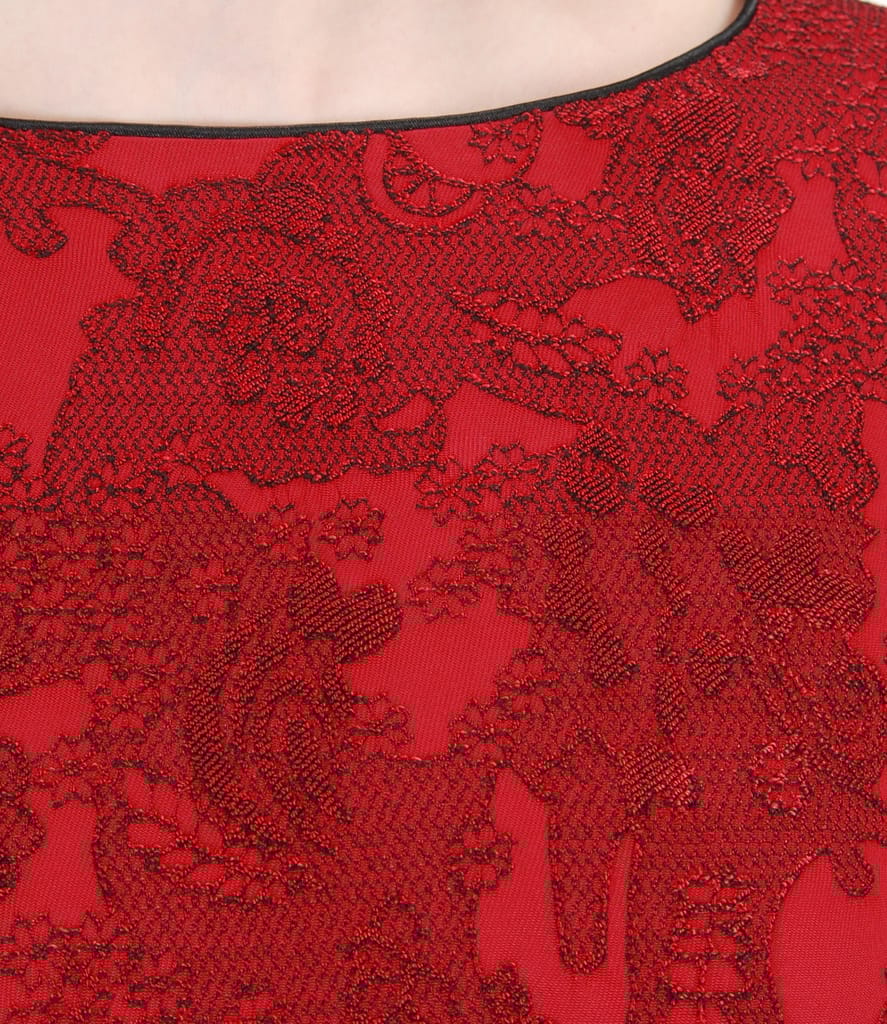 Rochie din brocart elastic imprimat