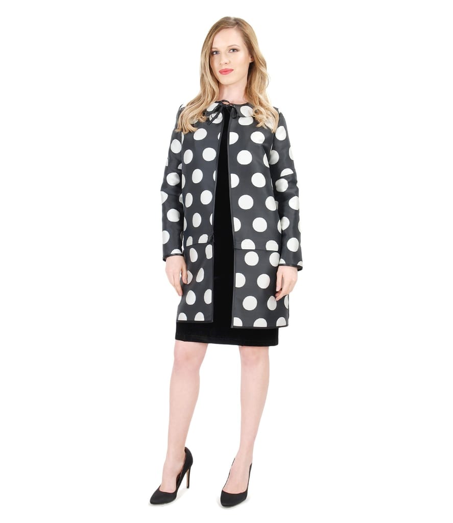 Jacheta dubla fata imprimata cu buline