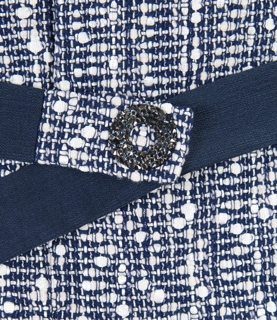 Sacou din bucle multicolor de bumbac cu cristale