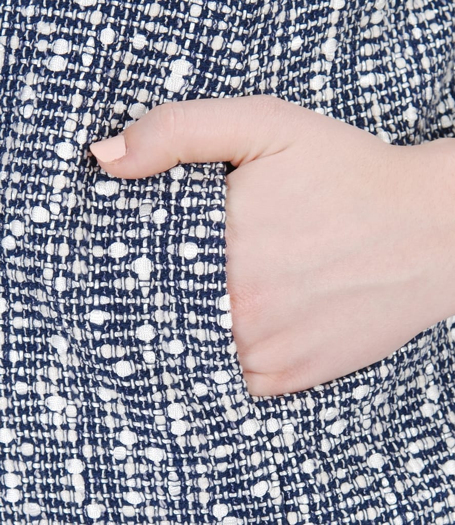 Sacou din bucle multicolor de bumbac cu cristale