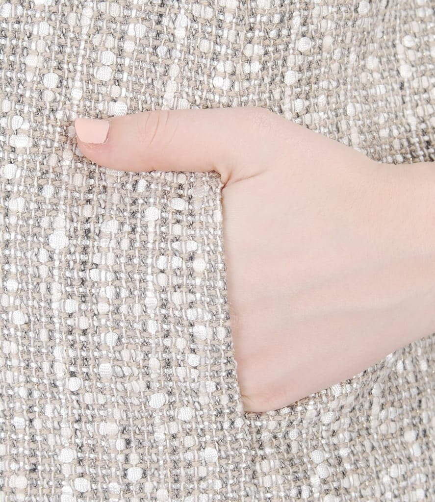 Sacou din bucle multicolor de bumbac cu cristale