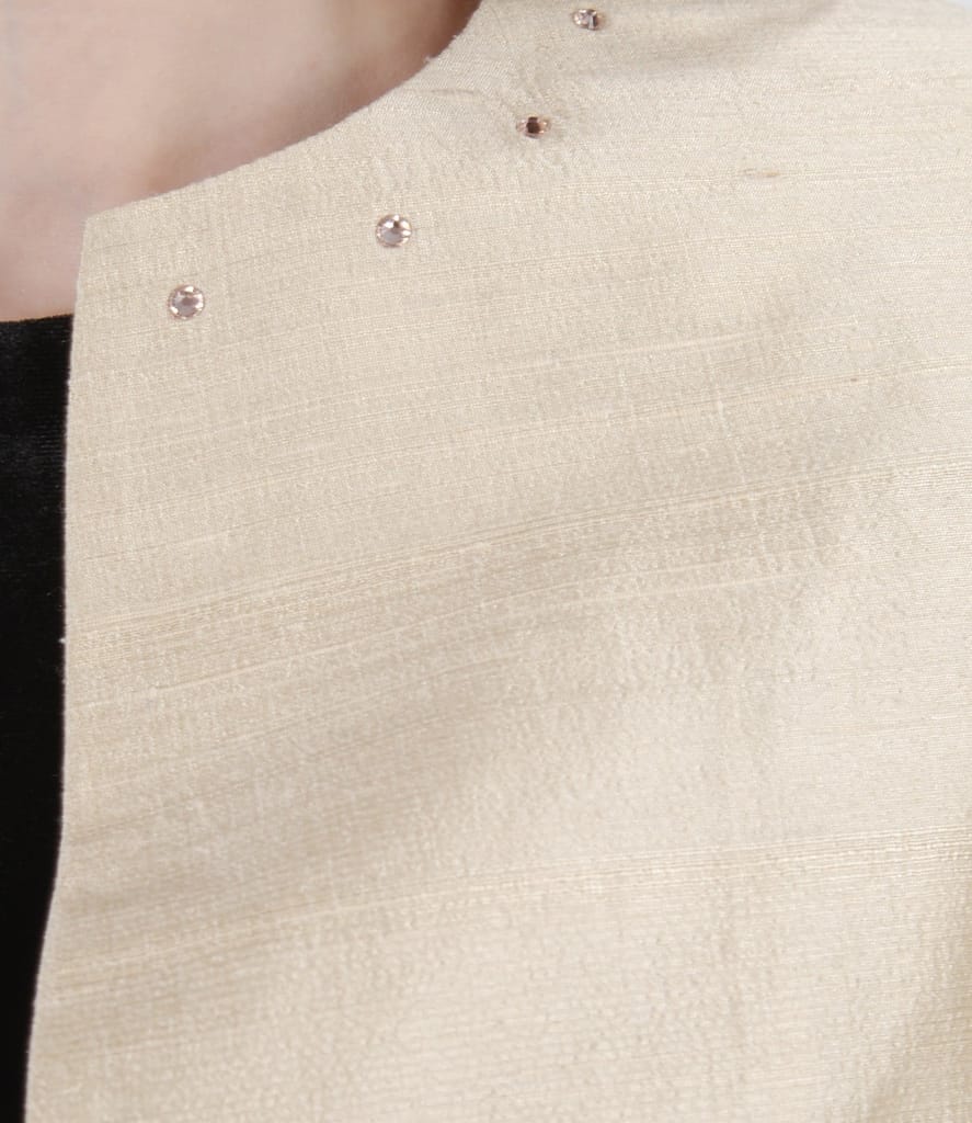 Bolero elegant din tafta de matase cu cristale