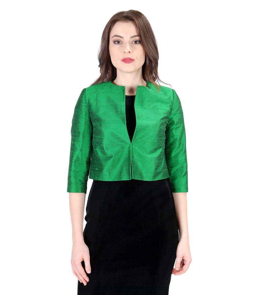 Bolero elegant din tafta de matase cu cristale