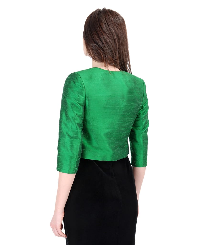 Bolero elegant din tafta de matase cu cristale