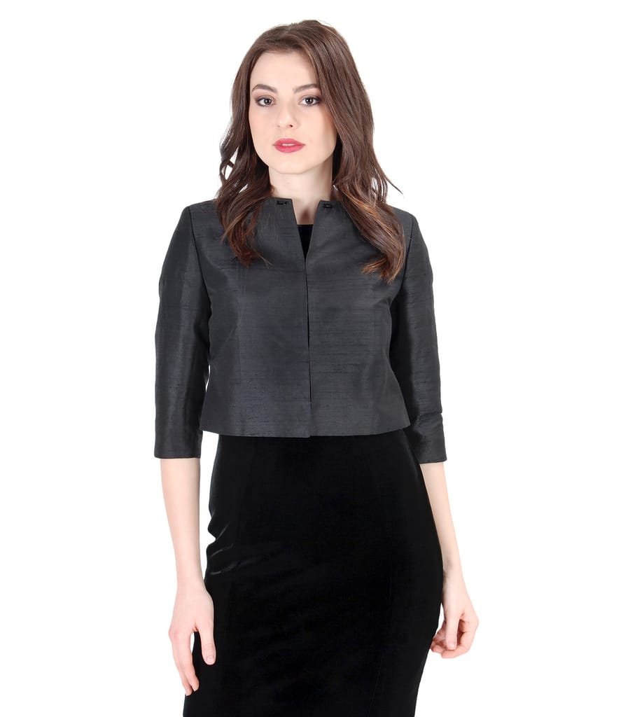 Bolero elegant din tafta de matase cu cristale