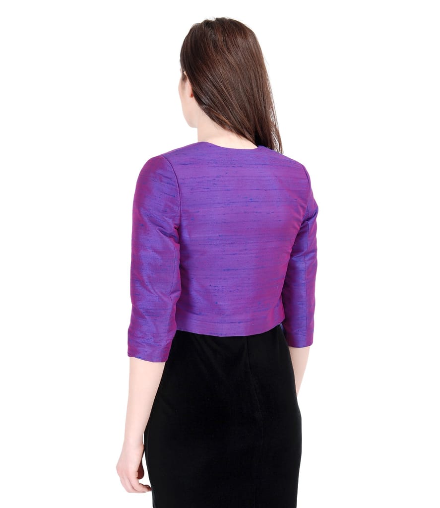 Bolero elegant din tafta de matase cu cristale