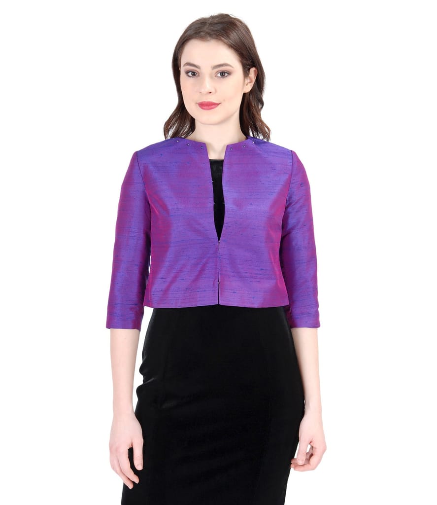 Bolero elegant din tafta de matase cu cristale