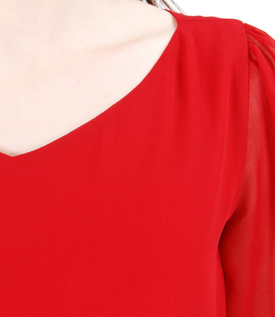 Rochie eleganta din voal cu garnitura