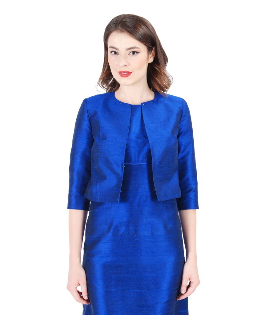 Bolero elegant din tafta de matase cu cristale
