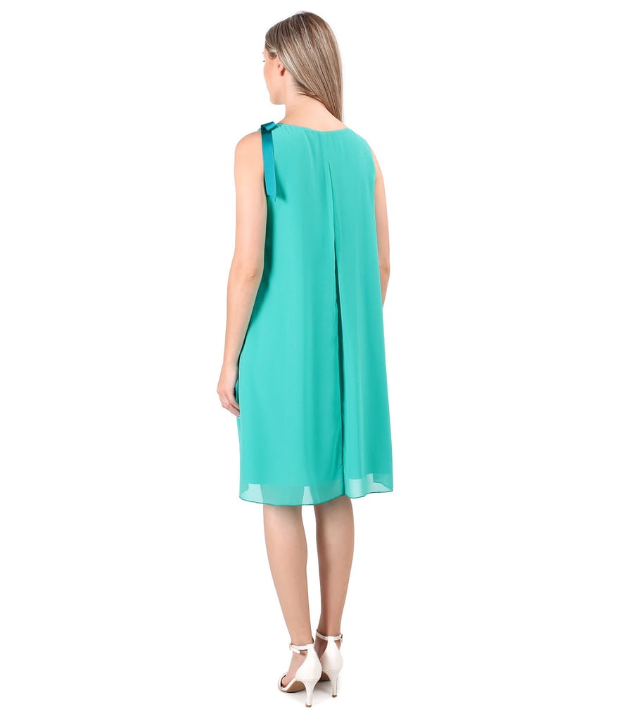 Rochie din voal cu falduri si cristale