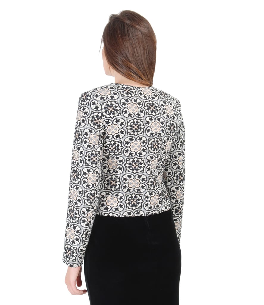 Sacou de ocazie din brocart de bumbac cu fir metalic