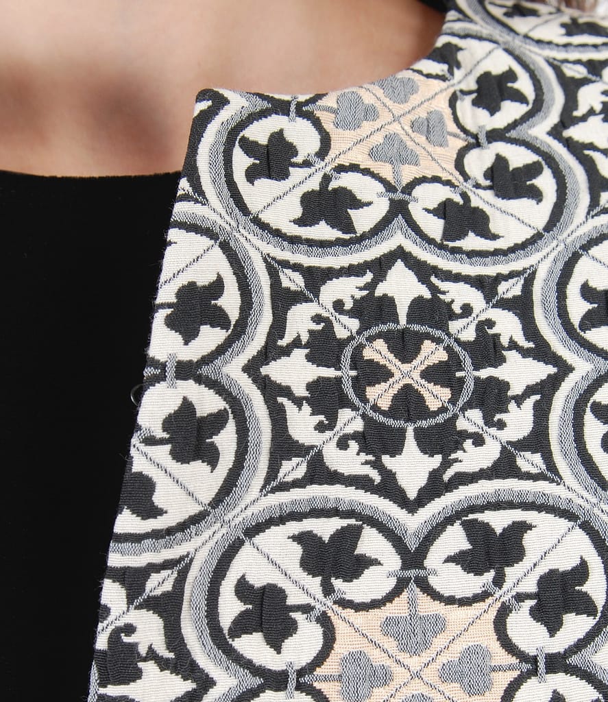 Sacou de ocazie din brocart de bumbac cu fir metalic