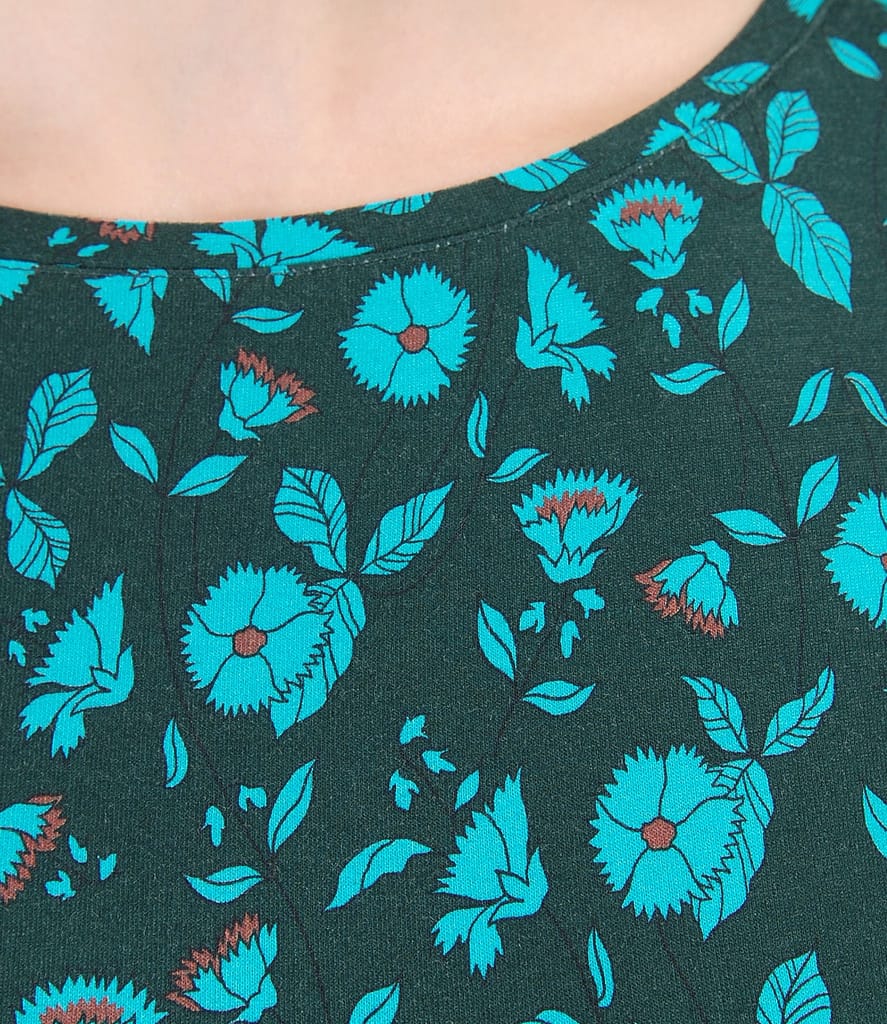 Bluza din jerse imprimat cu umeri cazuti