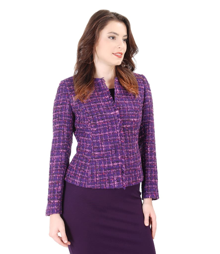 Sacou din bucle multicolor cu bumbac si lana virgina