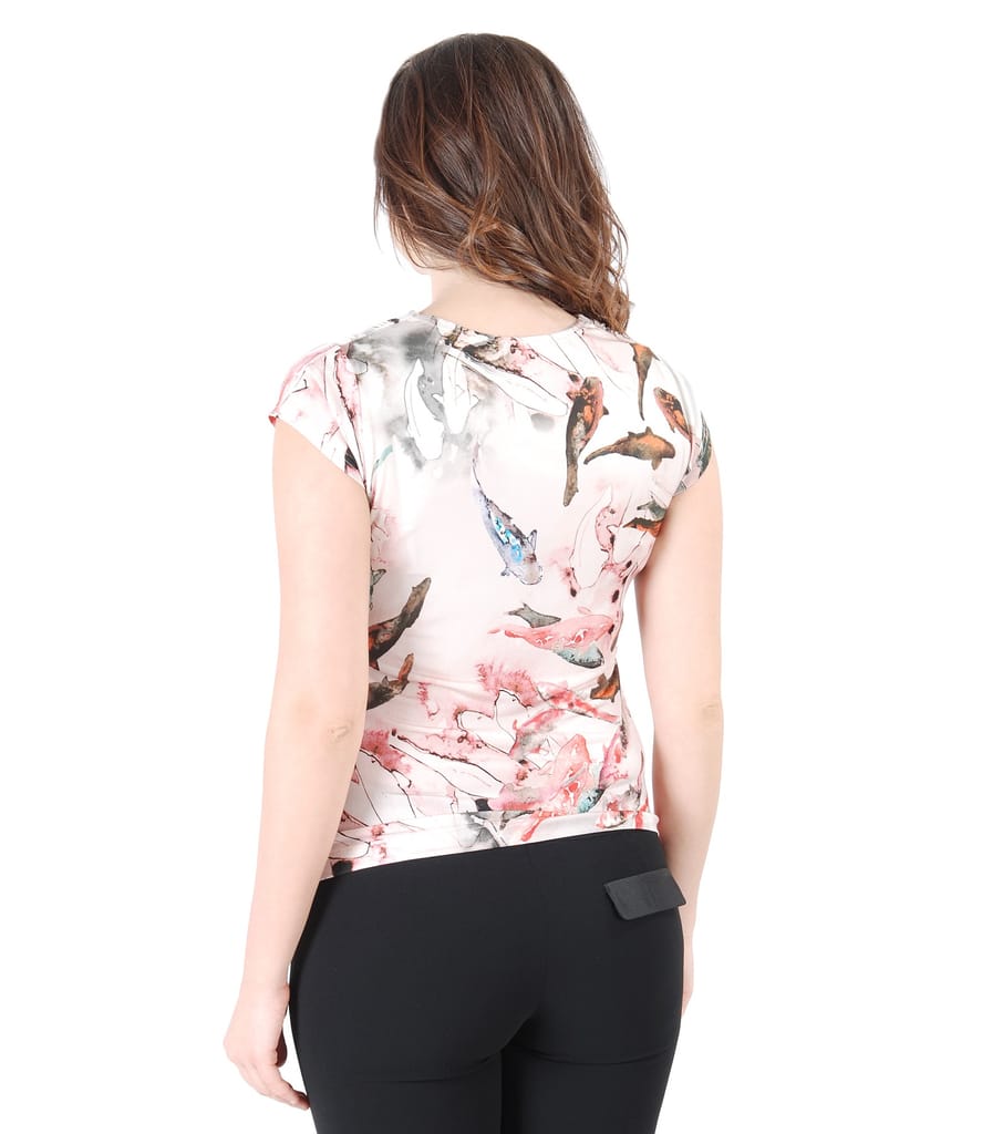 Bluza din jerse elastic cu falduri