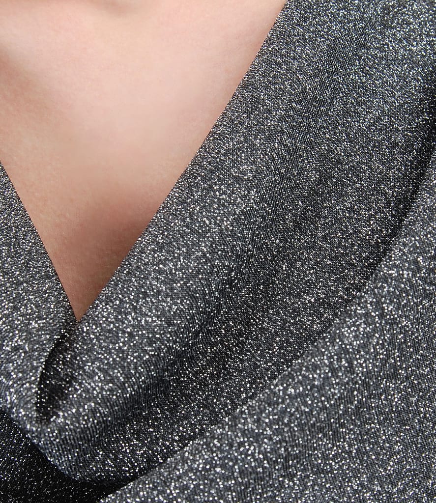 Bluza din jerse uni cu falduri