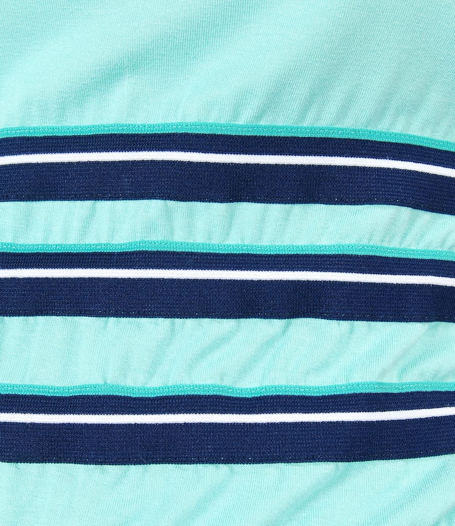 Tricou din jerse uni si elastic in talie