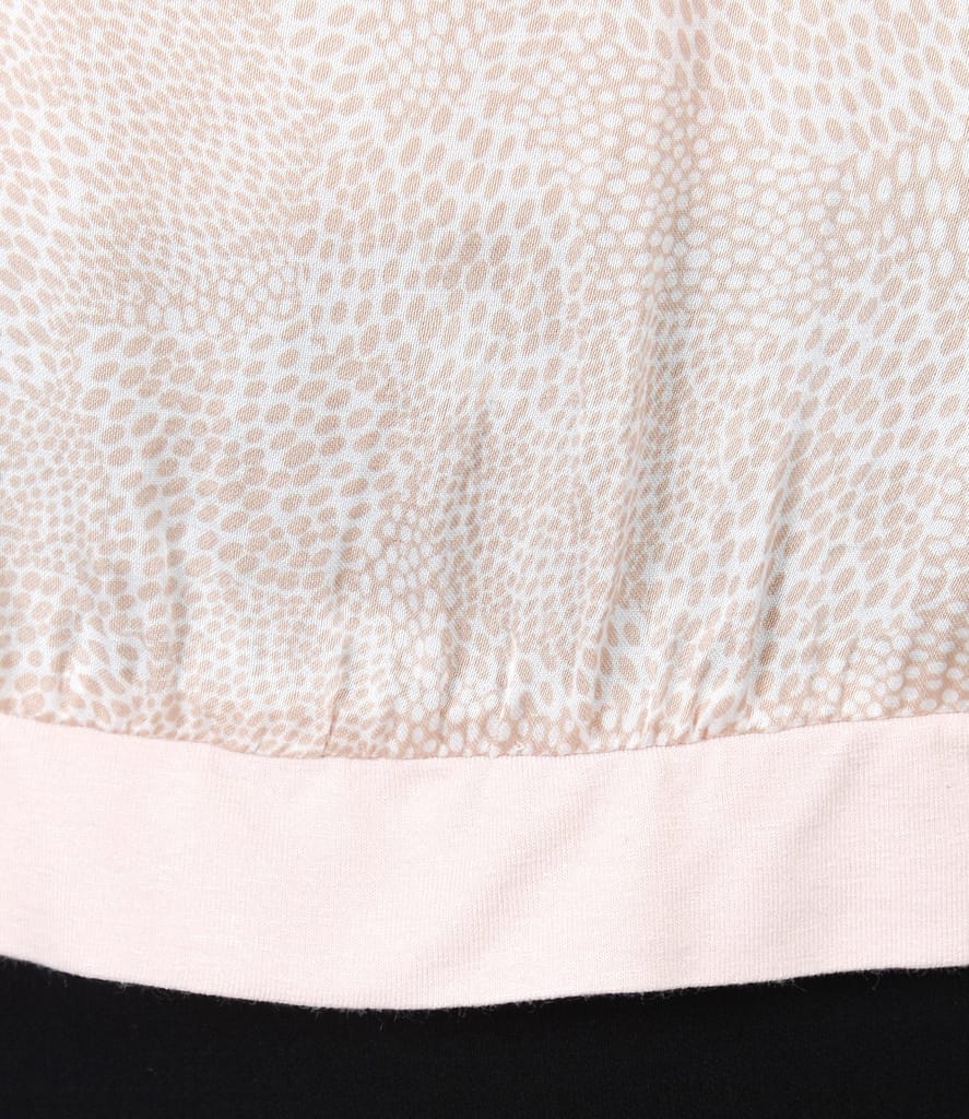 Bluza din jerse elastic cu fata din viscoza imprimata