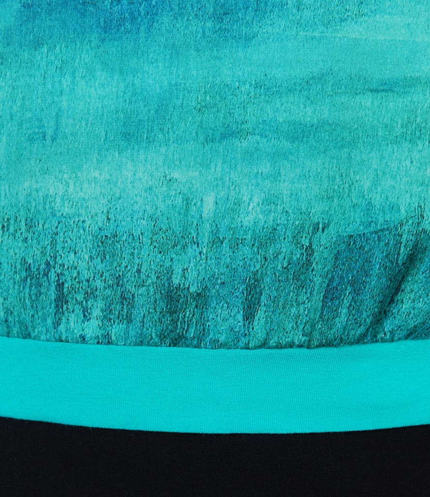 Bluza din jerse elastic cu fata imprimata cu dungi