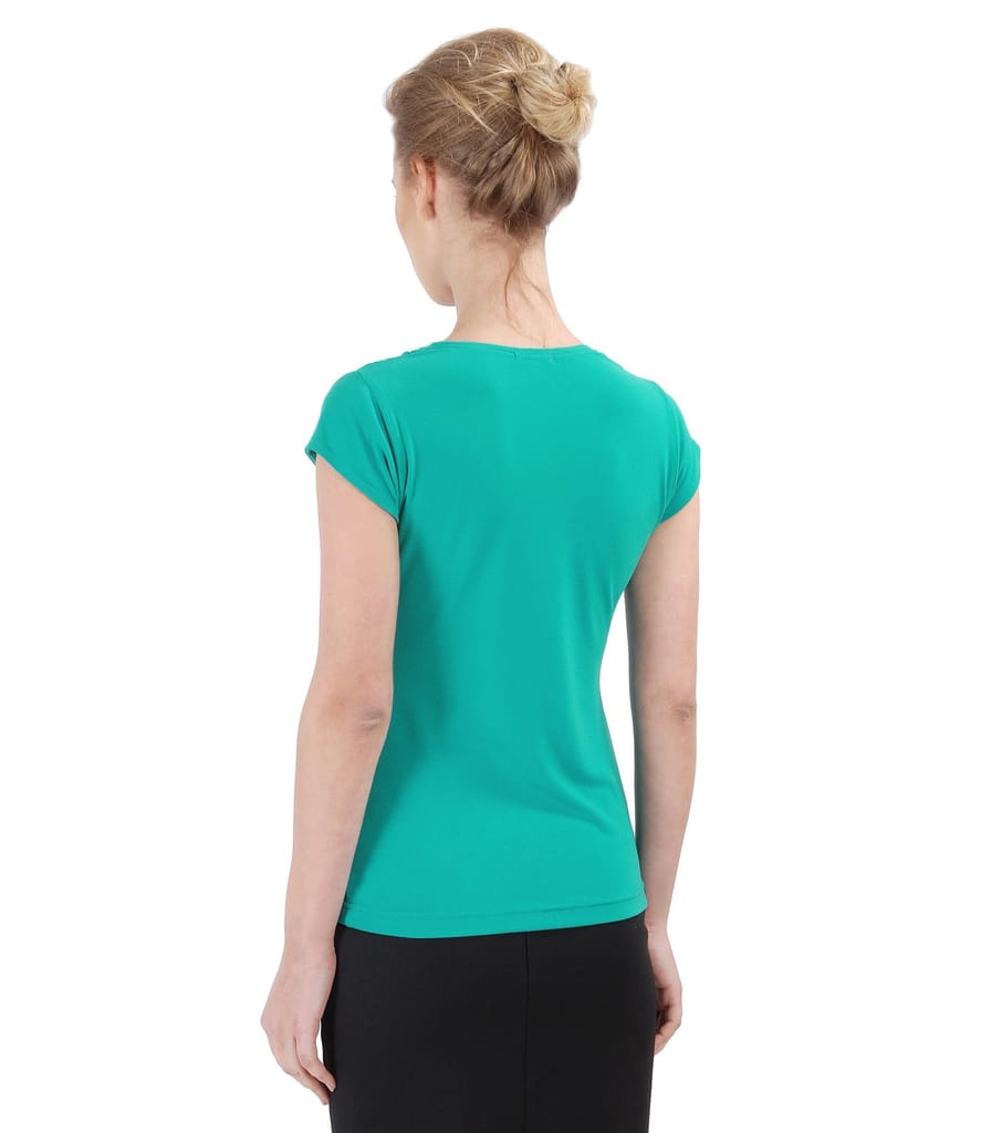 Bluza din jerse elastic cu falduri