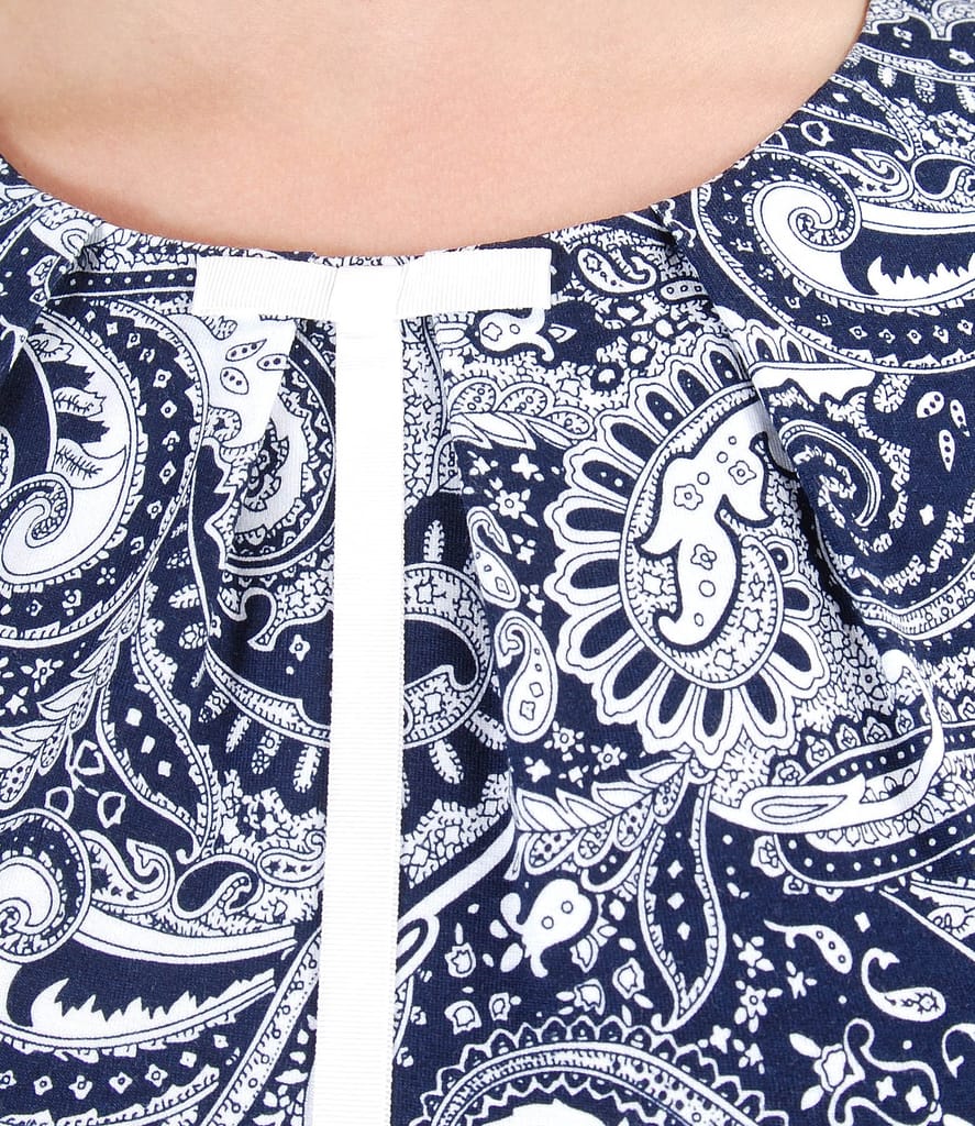 Bluza din jerse elastic cu imprimeu floral