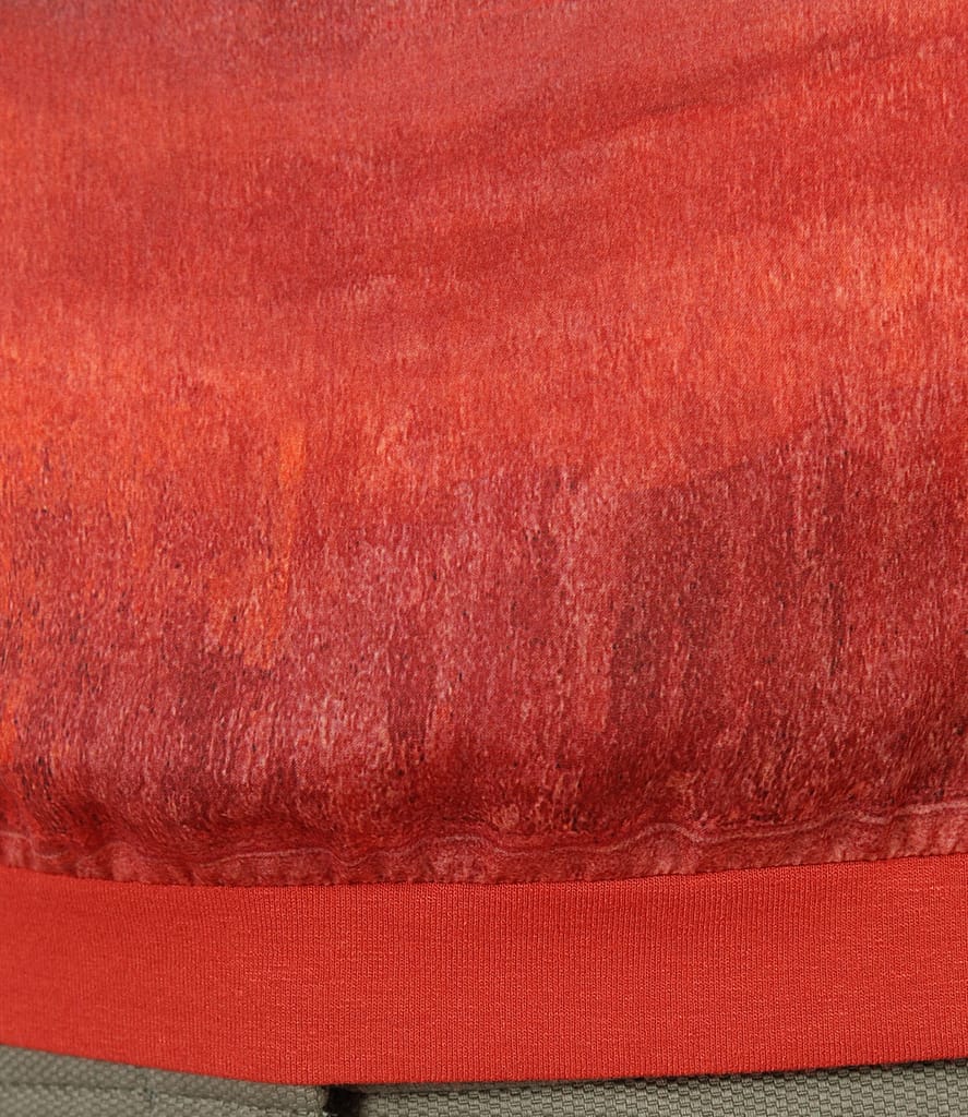 Bluza din jerse elastic cu fata imprimata cu dungi