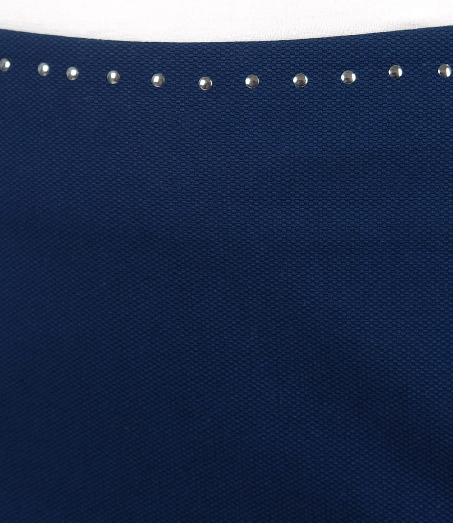 Fusta creion din bumbac texturat cu franjuri