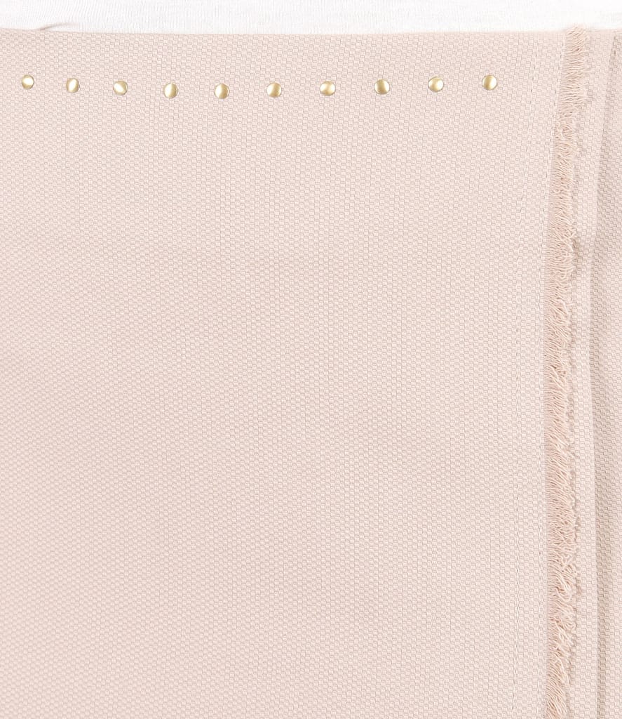 Fusta creion din bumbac texturat cu franjuri