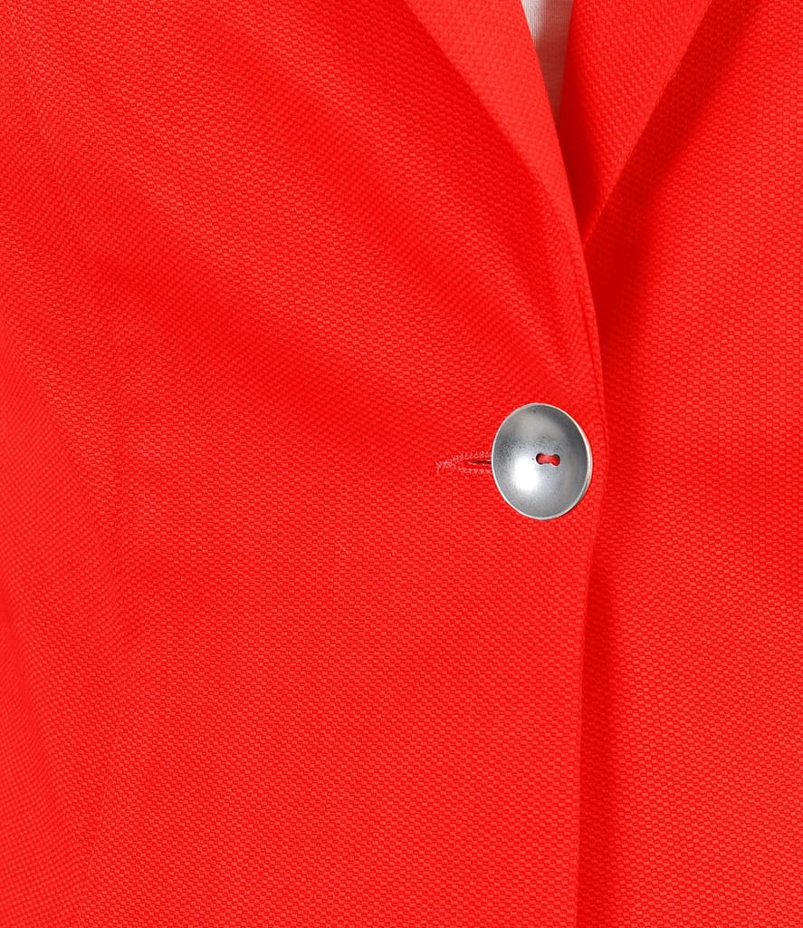 Sacou din bumbac texturat cu franjuri la terminatie