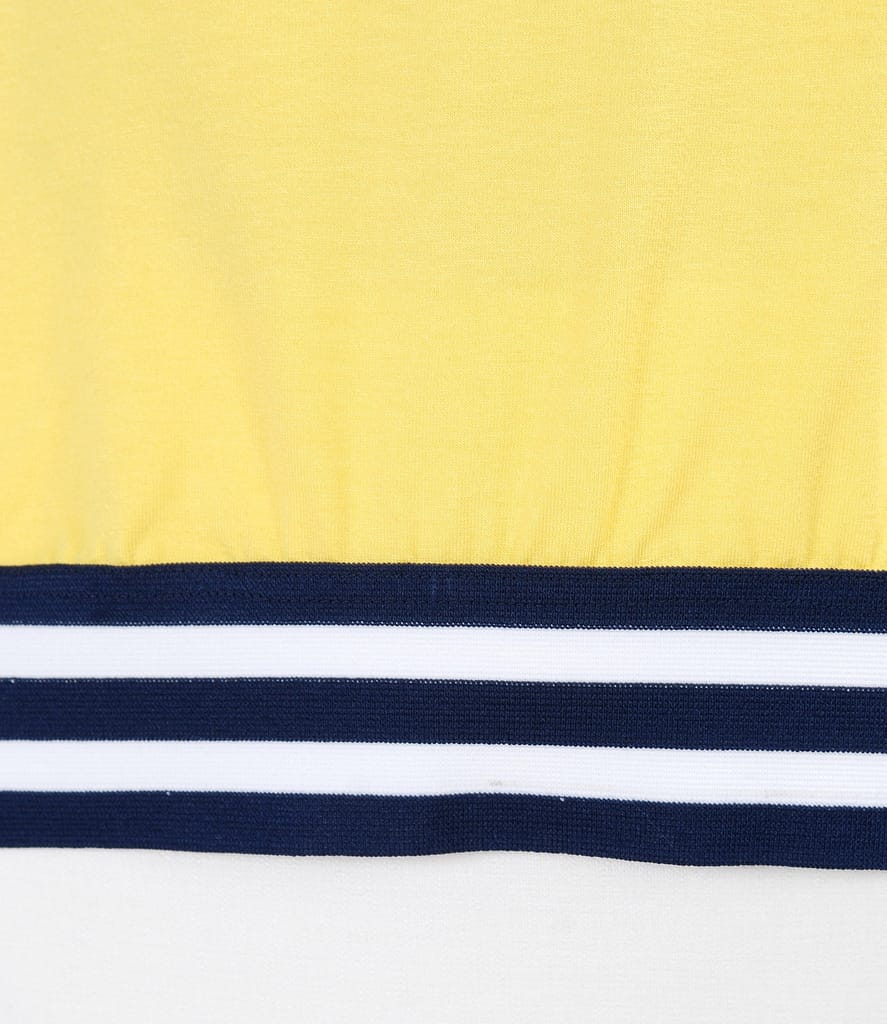 Bluza din jerse uni cu garnitura