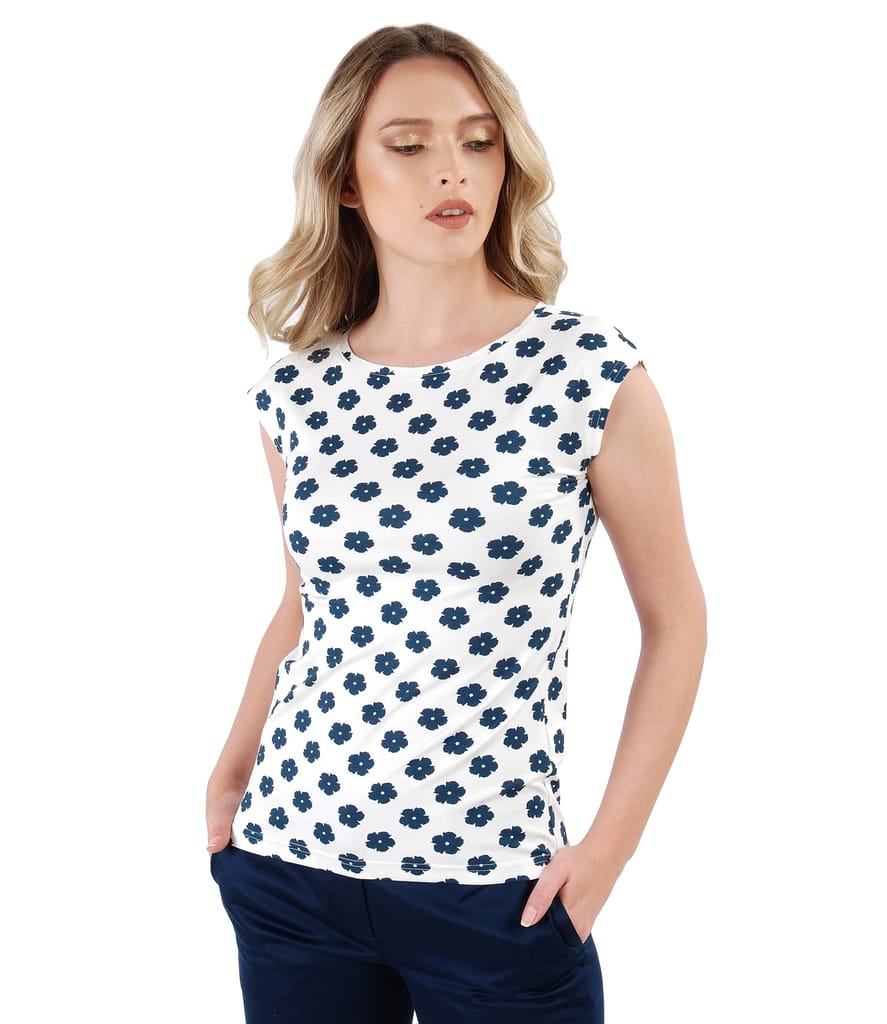 Bluza din jerse imprimat motive florale