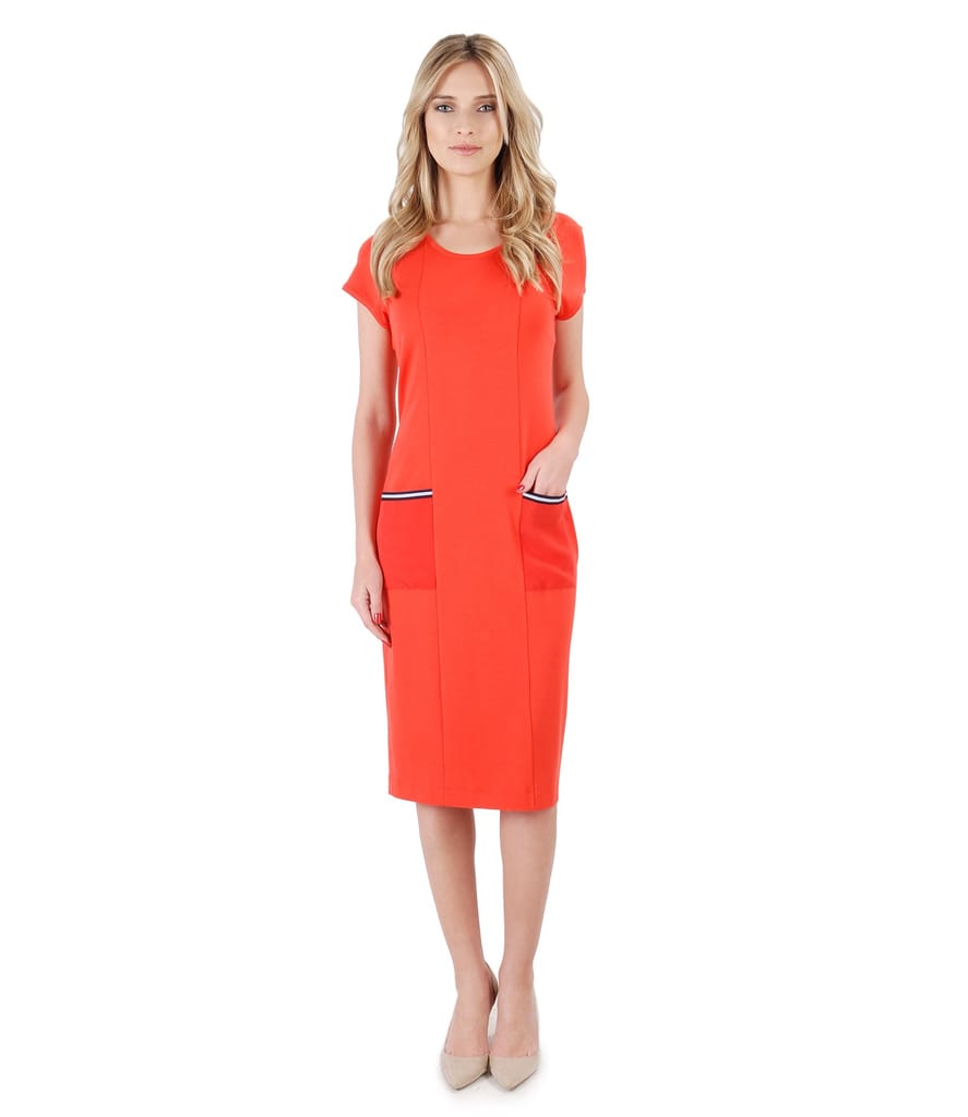 Rochie lejera cu buzunare din voal