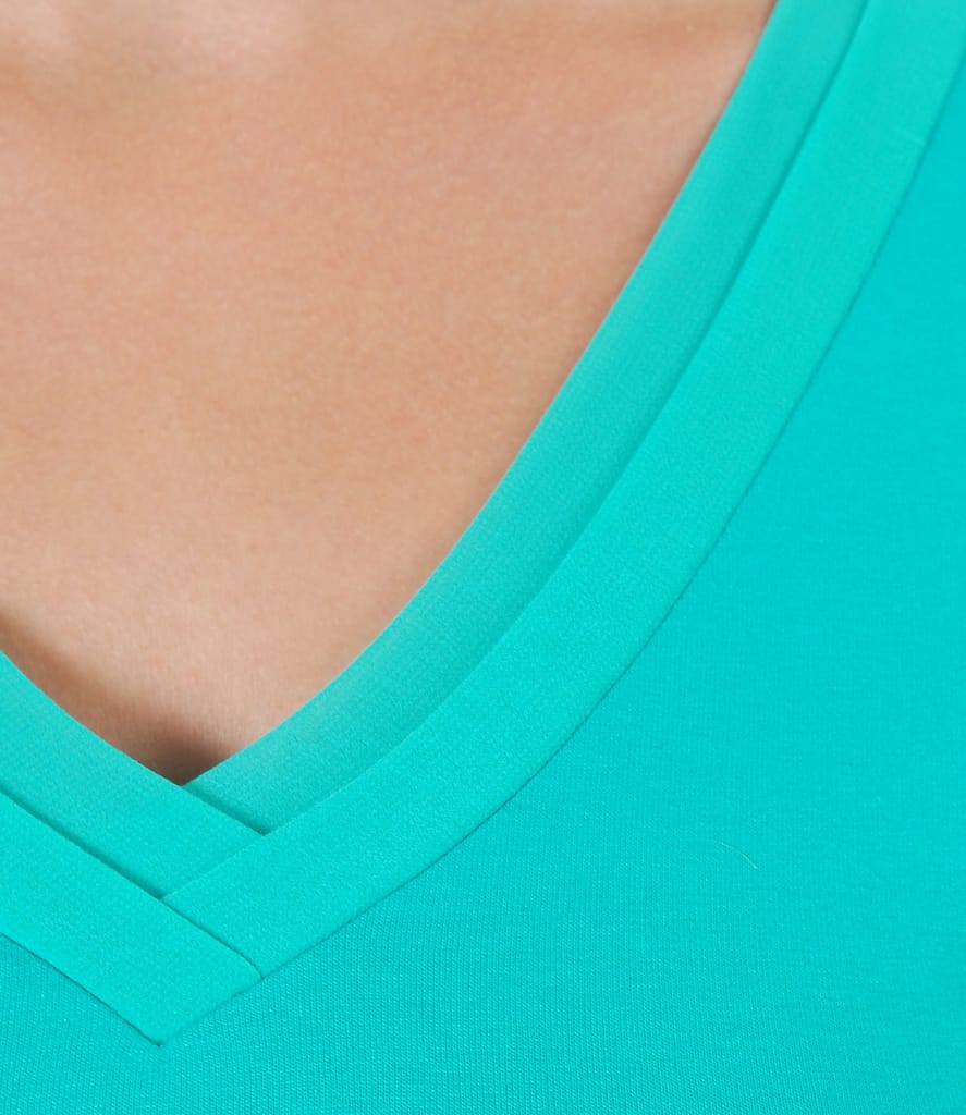 Bluza din jerse elastic cu garnitura si aripioare de voal