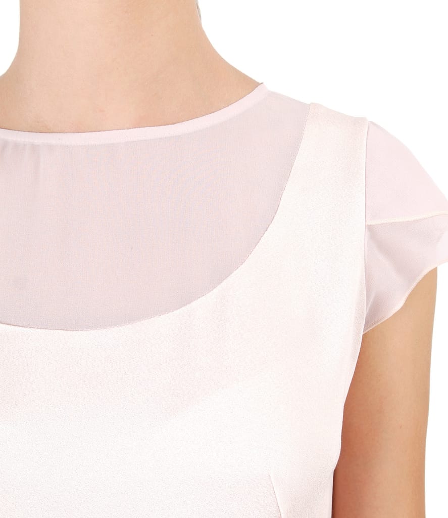 Bluza din viscoza cu garnitura din voal