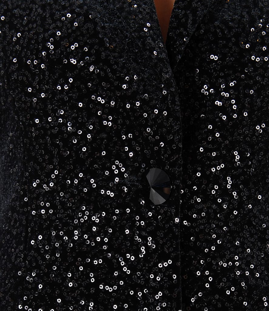 Sacou de ocazie din catifea cu paiete