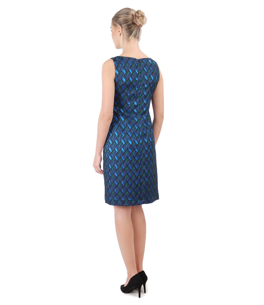 Rochie de seara din brocart cu fir de efect