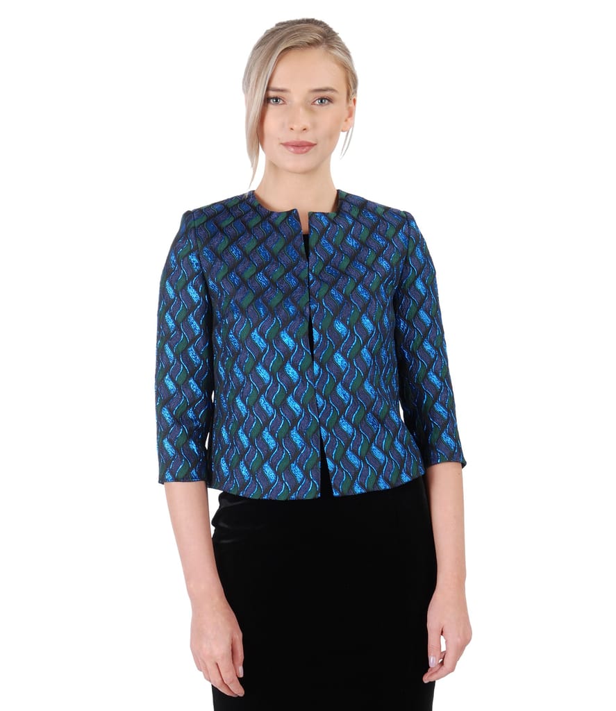 Sacou de ocazie din brocart cu fir de efect