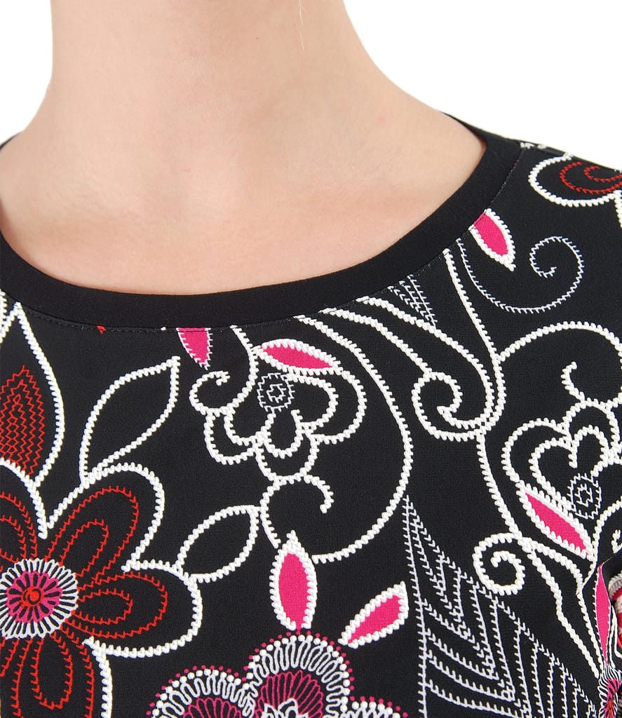 Bluza din jerse elastic imprimat in relief