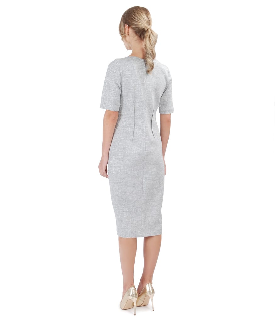 Rochie din bumbac cu fir de efect si aplicatie cristale